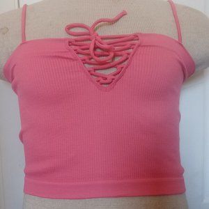 Forever 21 coral color tube top with straps
